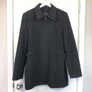 Tall Girl Wool Cashmere Blend Coat in Charcoal Gray Size 12